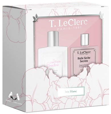 T.LeClerc Le Coffret Parfum Iris Blanc+ L'Huile Seche Secrete
