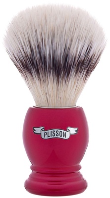 Plisson 1808 Pearl Red & High mountain white fibre shaving brush